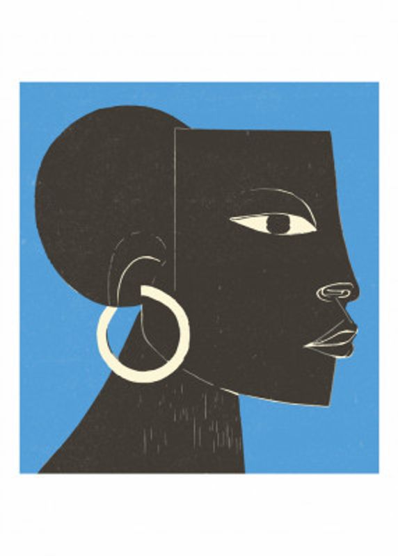 Portrait Woodblock Abstracted