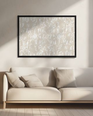 Abstract Ink Swirls Beige 1