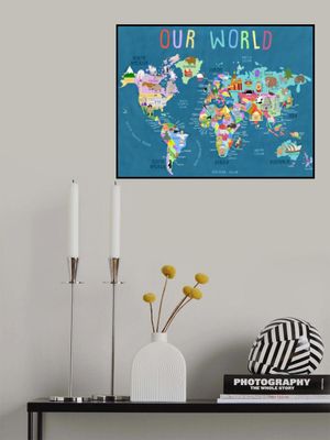 Our World Illustrated World Map for Kids