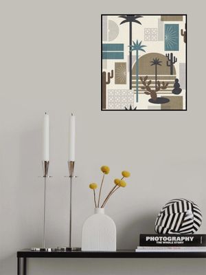 Palm Springs Geometric Escape Khaki Teal