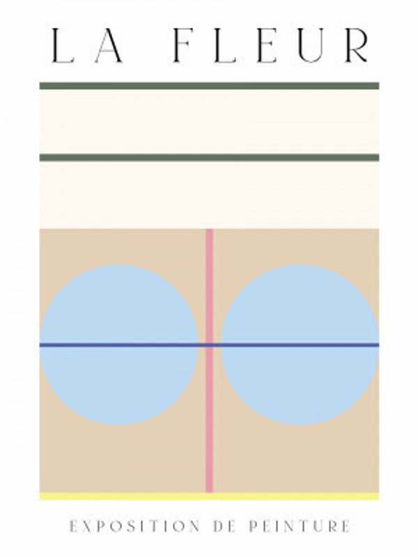 La Fleur Geometric Flowers Poster Set 6