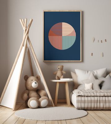 Abstract Geometric Art With A Circular