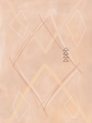Abstract Geometric Art Beige Tones