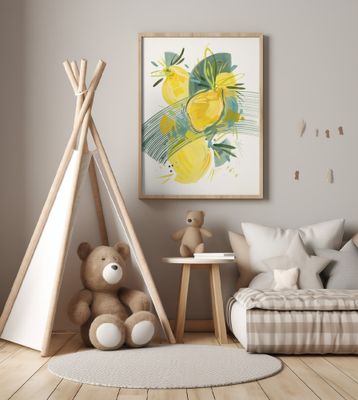 Vibrant Abstract Lemons