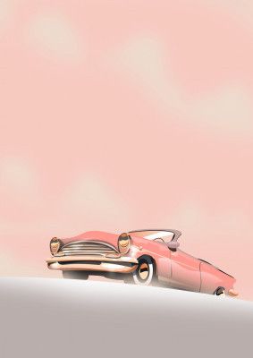 Pink Vintage Car