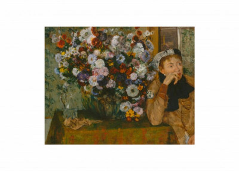 A Woman Seated Beside a Vase of Flowers No.2