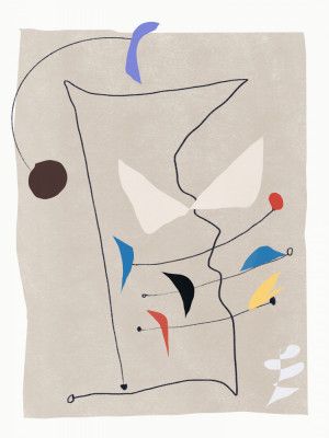 Minimalistic Lines and Colorful Shapes