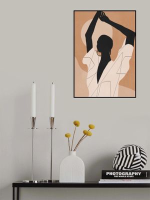 Minimal Abstract Art Sunset Girl