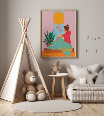 Girl Looking Out of Window 2