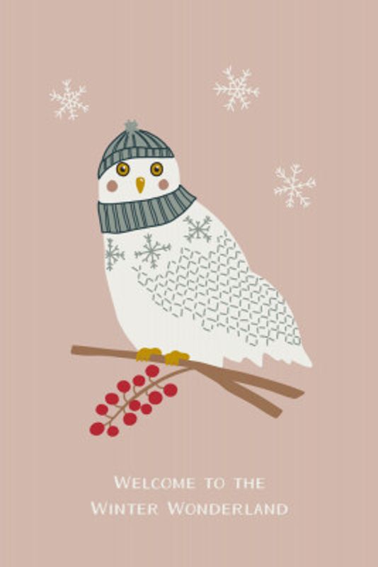 Cozy Owls Powder Pink