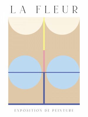 La Fleur Geometric Flowers Poster Set 1