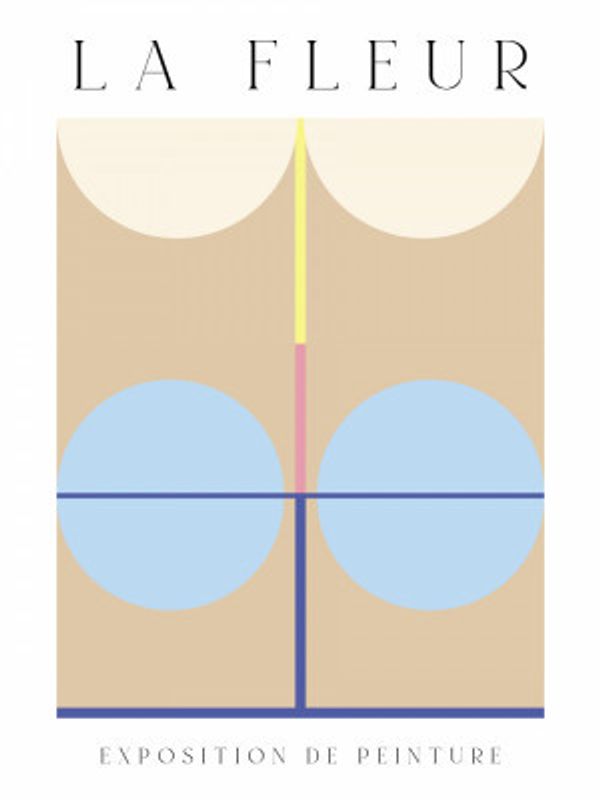 La Fleur Geometric Flowers Poster Set 1