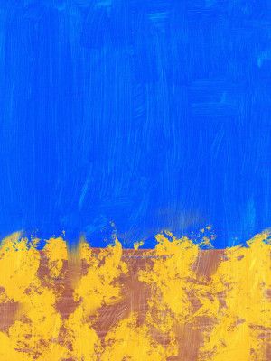 Blue And Yellow Brushstrokes