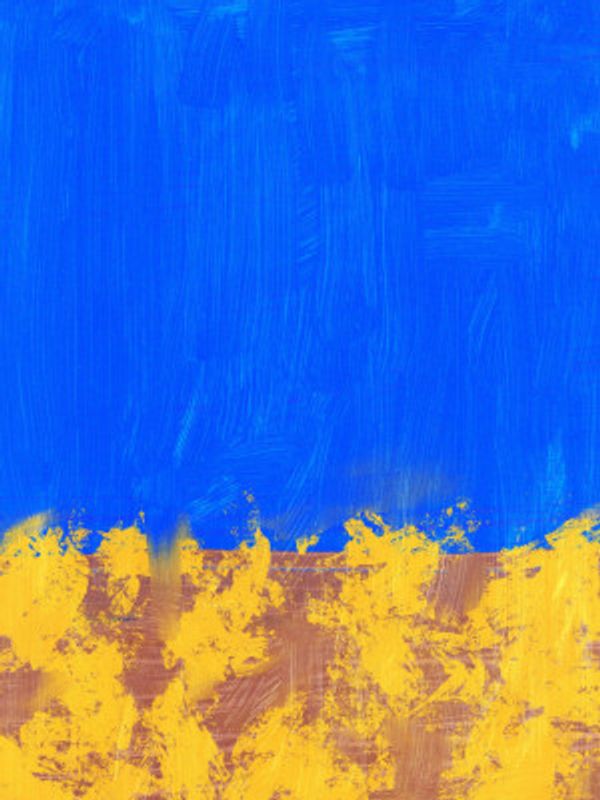 Blue And Yellow Brushstrokes