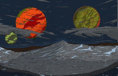 Science Fiction Landscape Panorama