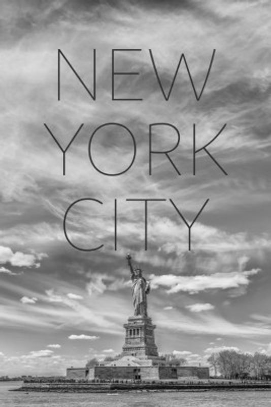 NYC Statue of Liberty | Text &amp; Skyline
