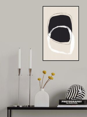 Black And White Shapes With Fluid Lines