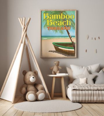 Bamboo Beach Thailand Vintage Travel