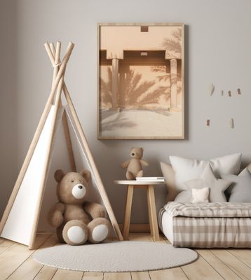 Shadow Of A Palm Tree On A Mud Wall