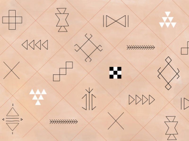 Geometric Shapes And Tribal Motifs