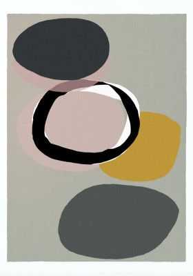 Abstract Circles in Muted Tones