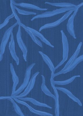 Ghost Fern 2 Indigo Monochrome