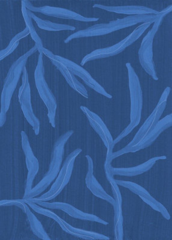 Ghost Fern 2 Indigo Monochrome