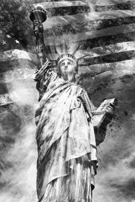 Modern Art STATUE OF LIBERTY | monochrome