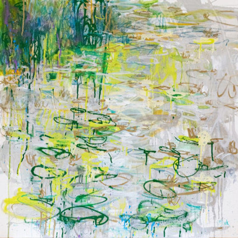 Vibrant Lily Pond