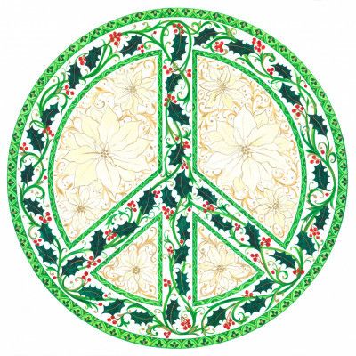 Peace Holly and Ponsettias