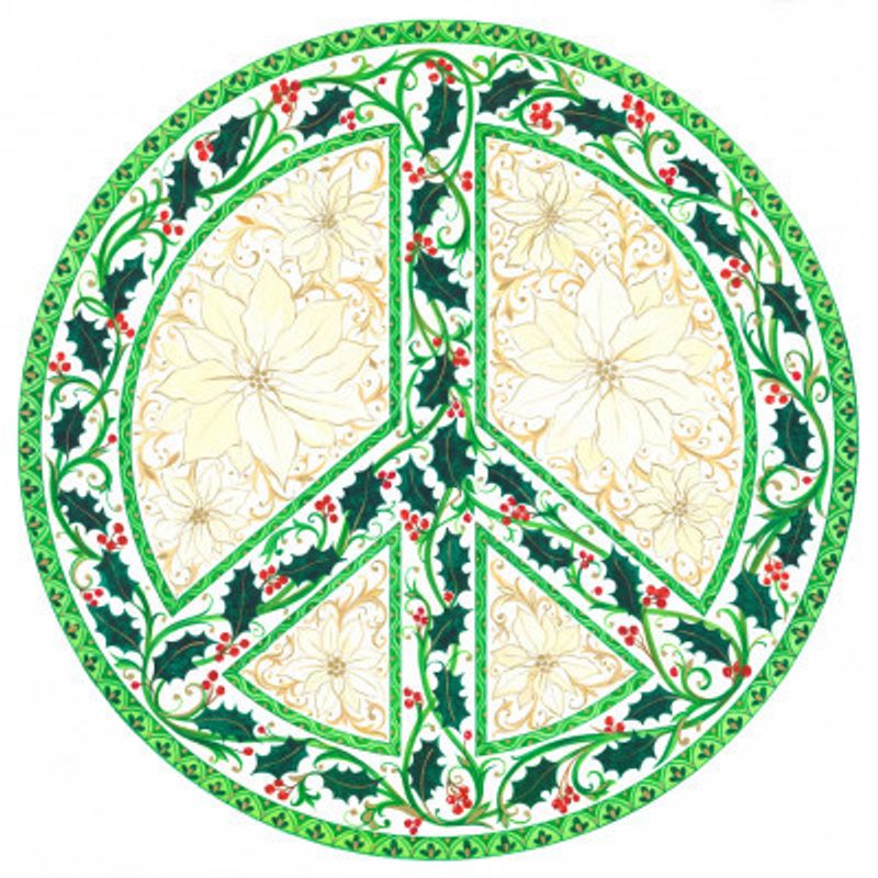 Peace Holly and Ponsettias