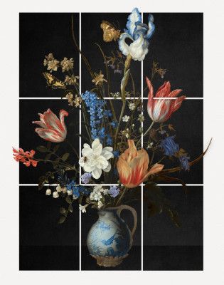 Flowers In a Wan Li Vase   a Framed Edition