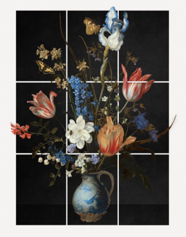 Flowers In a Wan Li Vase   a Framed Edition