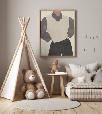 Minimalist Figure in a Monochrome Outfit