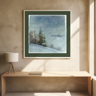 Winter Scene: Christmas Tree Vintage Style 7