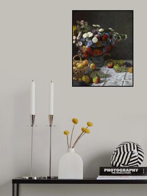 Still Life With Flowers and Fruit (1869) By Claude Monet