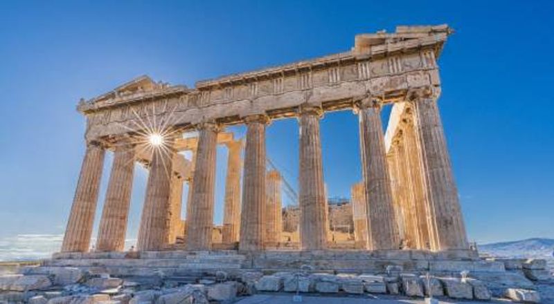 The Acropolis of Athens and Helios (Sun)