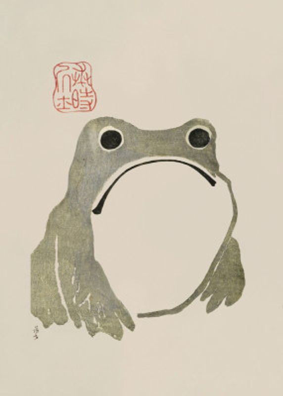 Grumpy Frog I Original