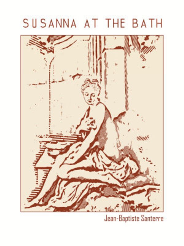 Line Art Minimalist – Susanna At the Bath – Jean Baptiste Santerre – Classic Painting