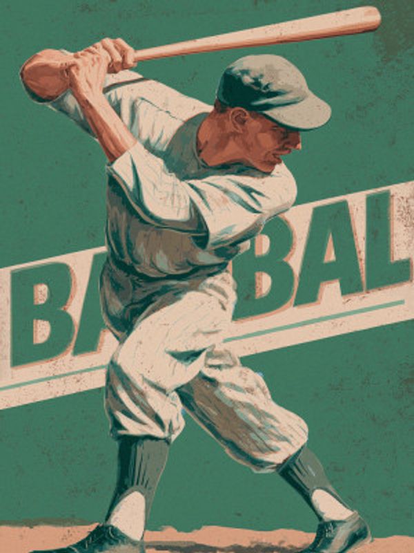Baseball Player Green