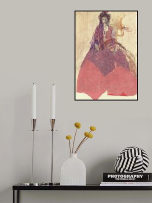 Woman in a Flowing Red Dress