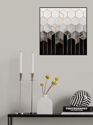 Charcoal Hexagons