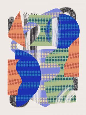 Vibrant Geometric Shapes With Layered Patterns