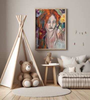 Woman With Vibrant Red Hair