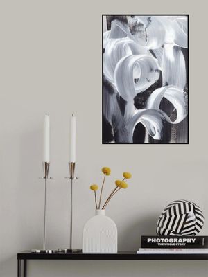 Swirling White Brushstrokes