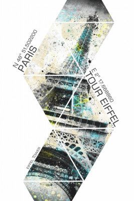 Modern Art Eiffel Tower Coordinates
