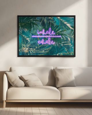 Inhale Exhale neon jungle landscape