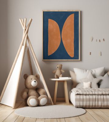 Bold Orange Geometric Shapes