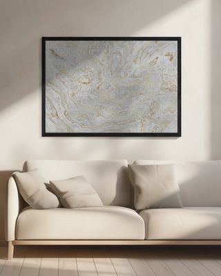 Calcatta Oro White and Gold Marble Texture I
