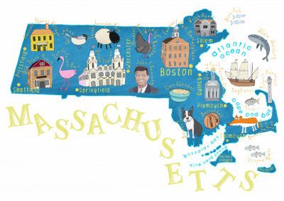 Massachusetts Travel Map